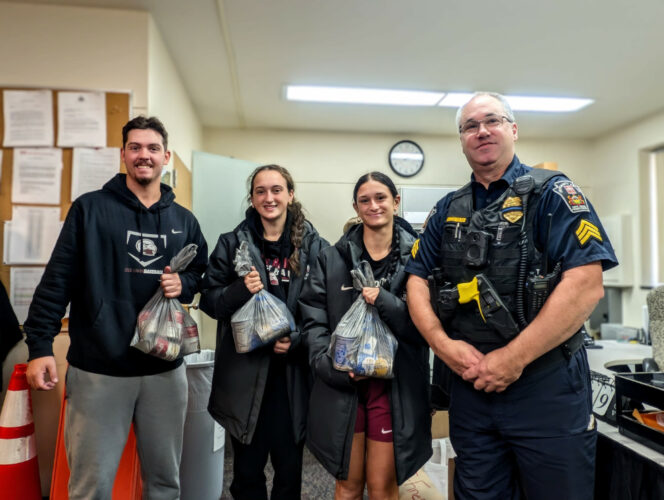 University police departments support campus food pantries